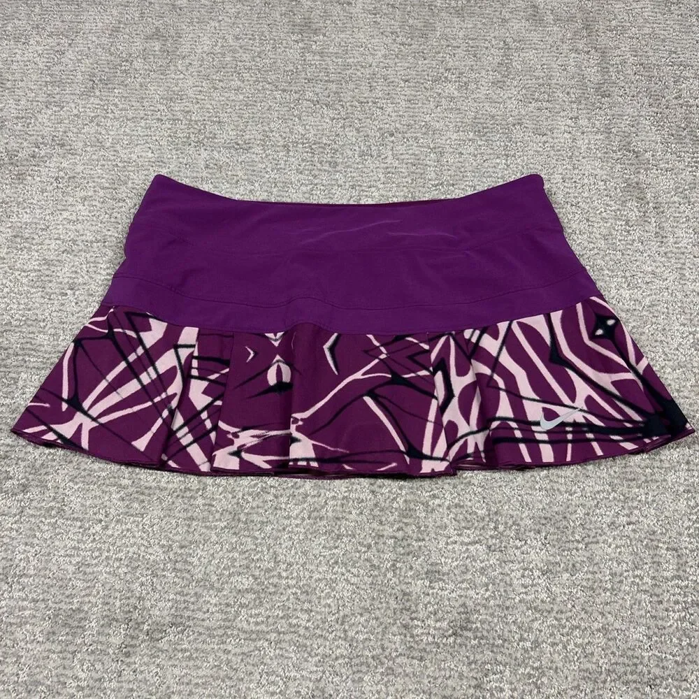 Nike Court Skirt Womens Large Purple Tennis Pickleball Mini Skort Lined Golf